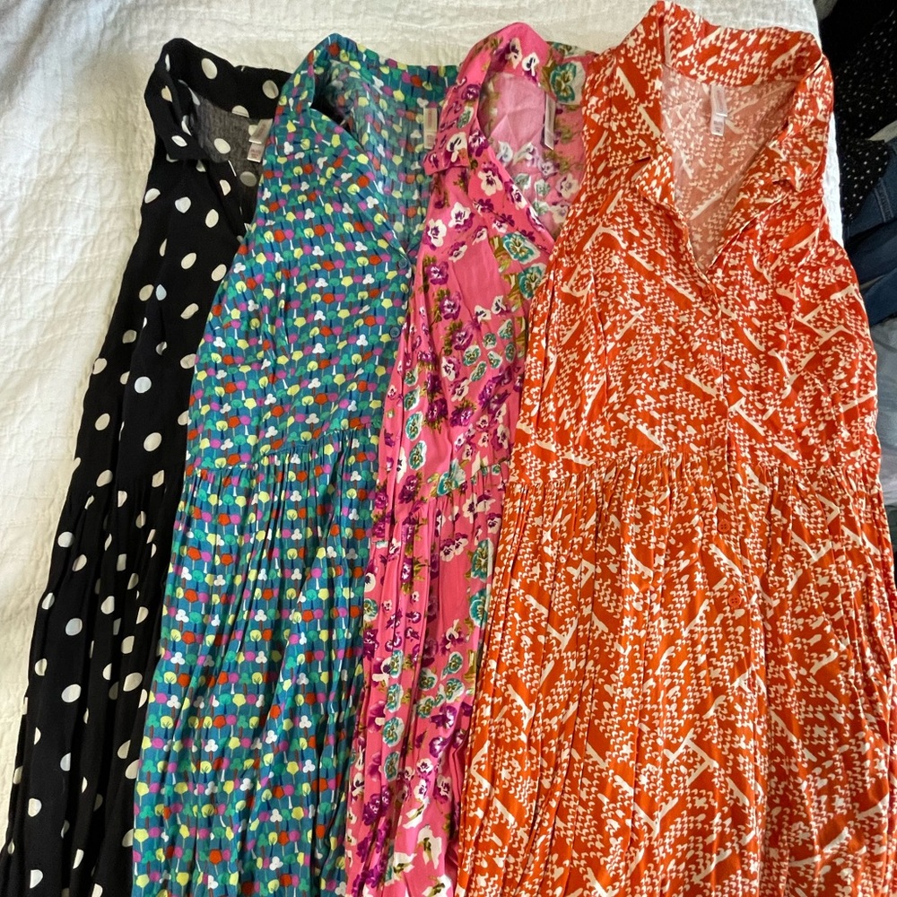 Lot of 4 Target Xhilaration lightweight rayon dresses